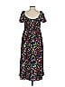 Tanya Taylor 100% Silk Floral Black Blue Casual Dress Size S - photo 2