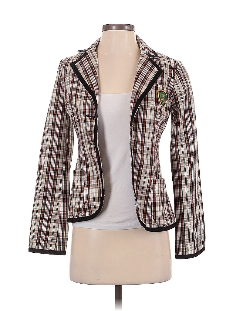 Jack by BB Dakota Plaid Brown Blazer Size XS - photo 1