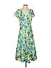 Tanya Taylor Tropical Blue Green Casual Dress Size 2 - photo 1