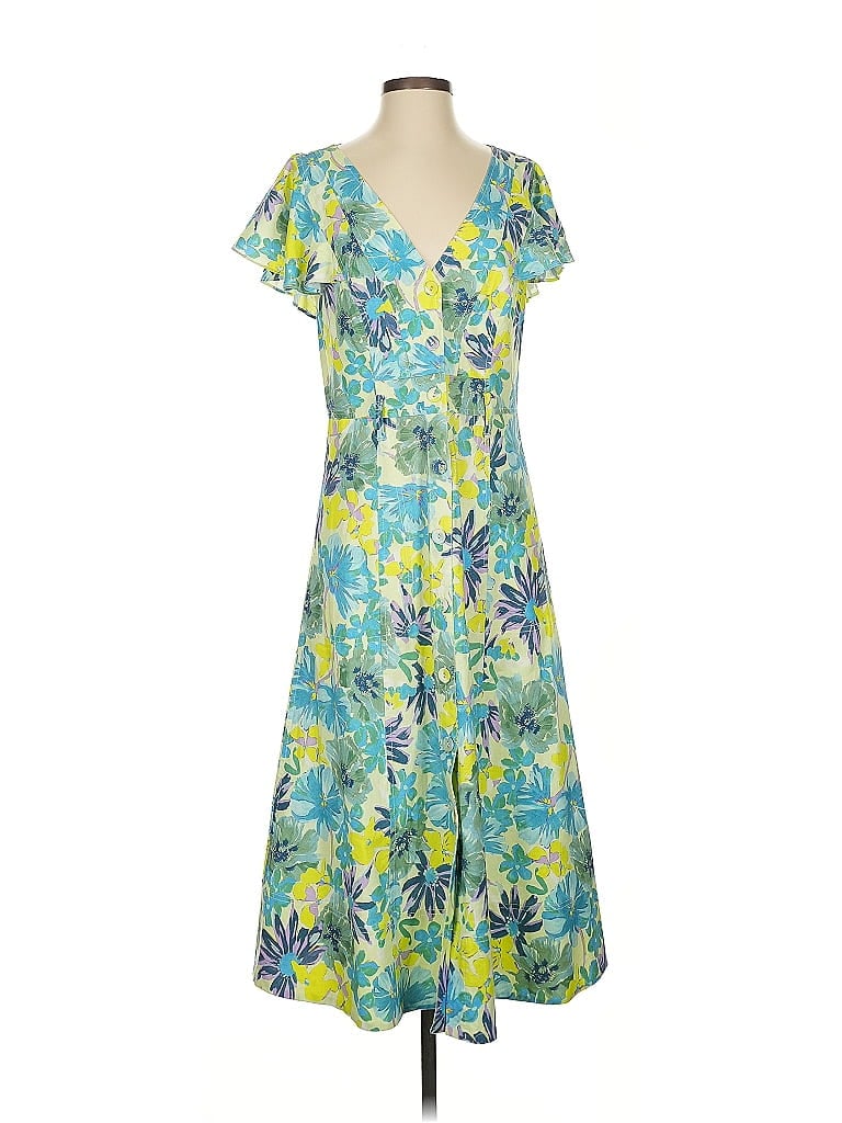 Tanya Taylor Tropical Blue Green Casual Dress Size 2 - photo 1