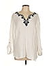 Ruby Rd. 100% Cotton Ivory 3/4 Sleeve Blouse Size L - photo 1