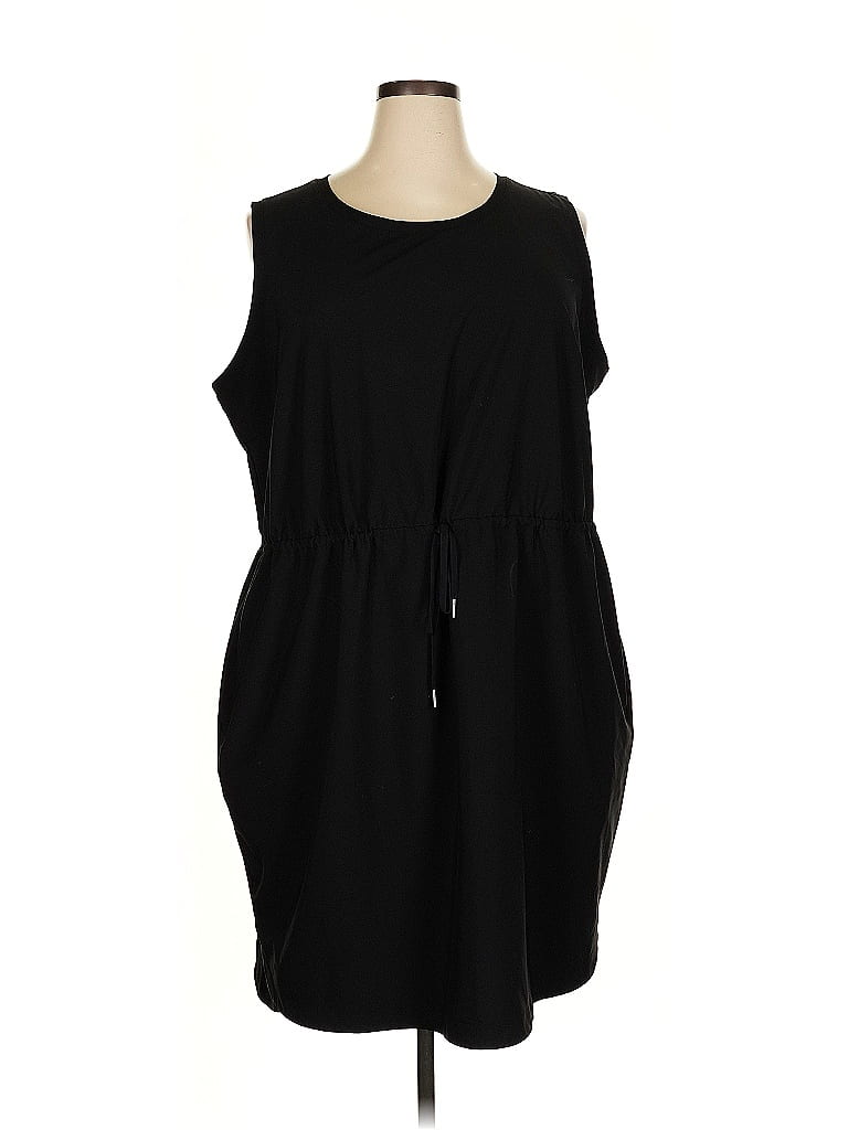 LIVI Solid Black Casual Dress Size 22 - photo 1
