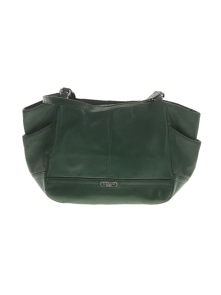 Coach Factory 100% Leather Solid Green Leather Shoulder Bag One size - photo 1