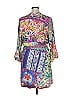 Johnny Was 100% Rayon Paisley Purple Casual Dress Size XL - photo 2