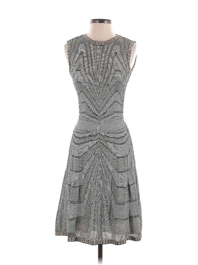 M Missoni Chevron-herringbone Gray Tan Cocktail Dress Size EU (IT) 40 / US 4 - photo 1