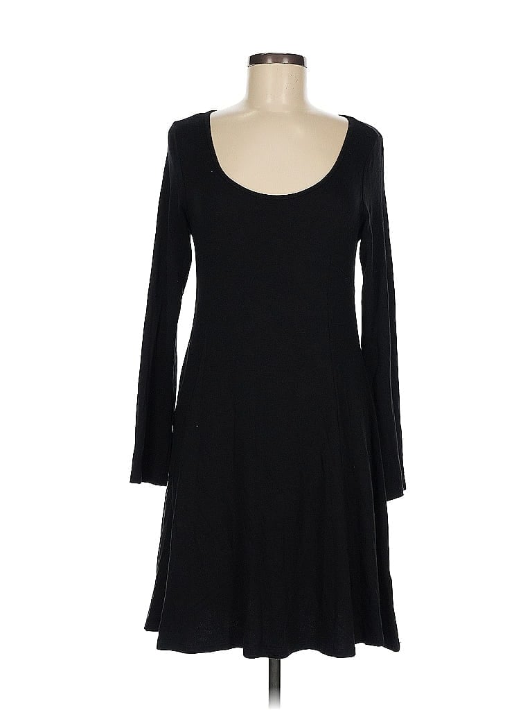 Lush Solid Black Casual Dress Size M - photo 1