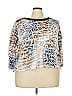 Alfred Dunner Animal Print Blue 3/4 Sleeve Top Size 3X - photo 1