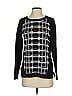 Nanette Lepore Houndstooth Black Pullover Sweater Size S - photo 1