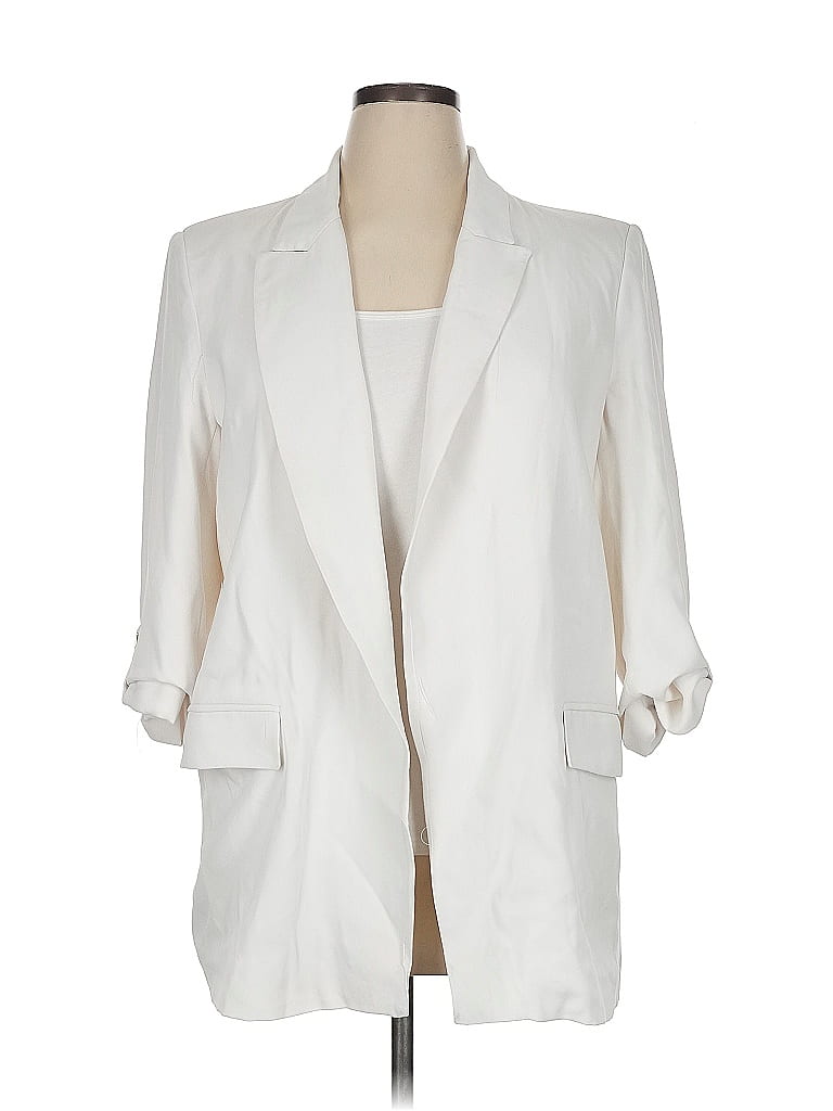 Zara 100% Polyester Ivory Blazer Size XL - photo 1