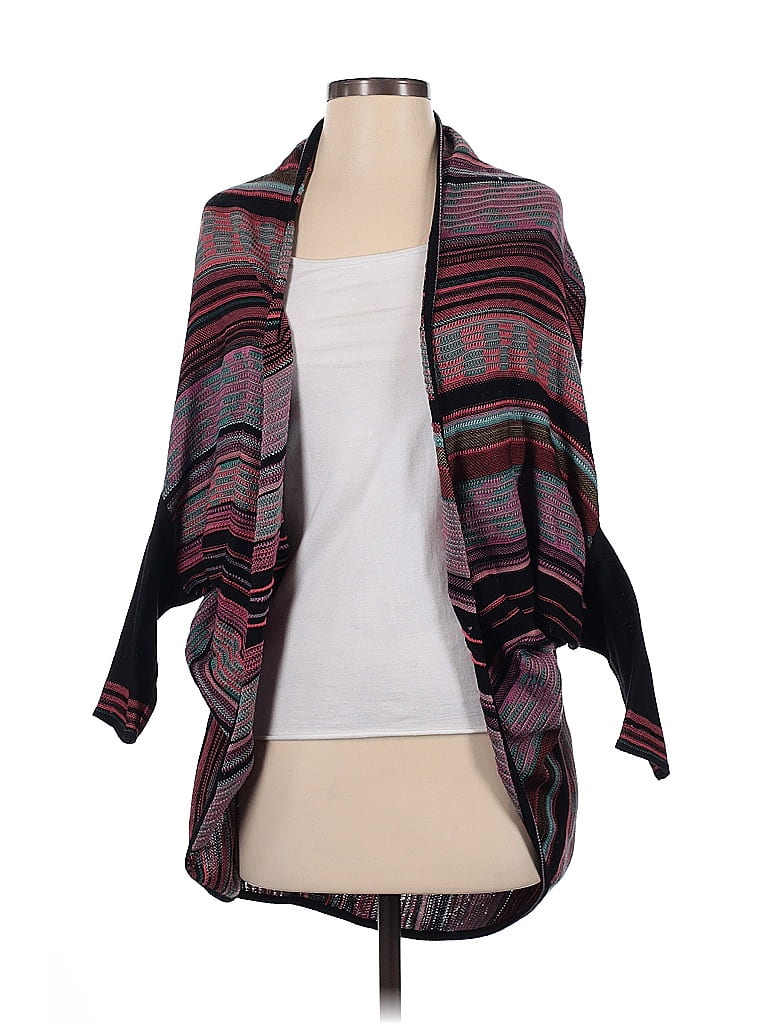 Peruvian Connection Black Burgundy Cardigan Size XS - photo 1