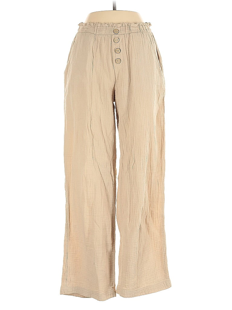 Pink Rose 100% Cotton Tan Casual Pants Size S - photo 1
