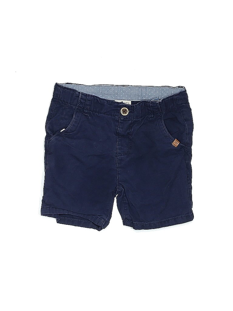 Zara Baby 100% Cotton Solid Blue Shorts Size 18-24 mo - photo 1