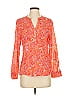 Carve Designs 100% Organic Cotton Paisley Orange Long Sleeve Blouse Size XS - photo 1