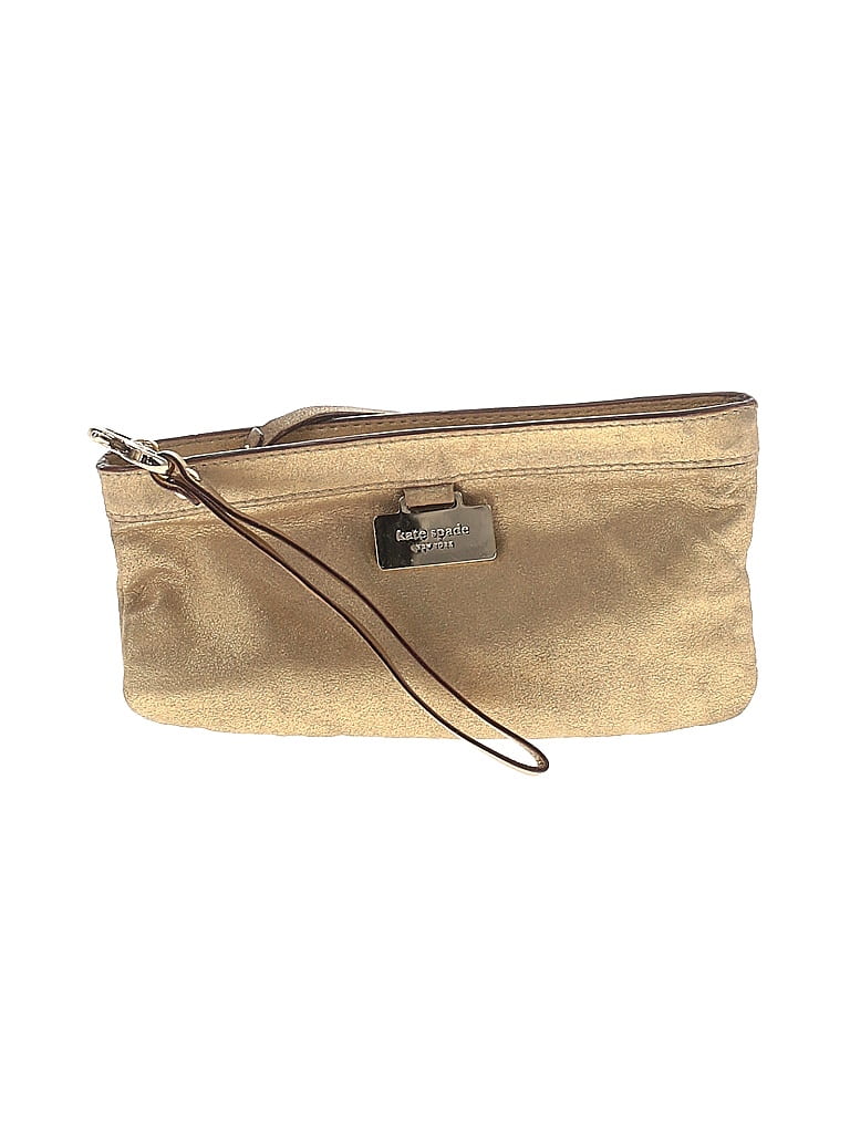 Kate Spade New York 100% Cow Leather Gold Leather Wristlet One size - photo 1