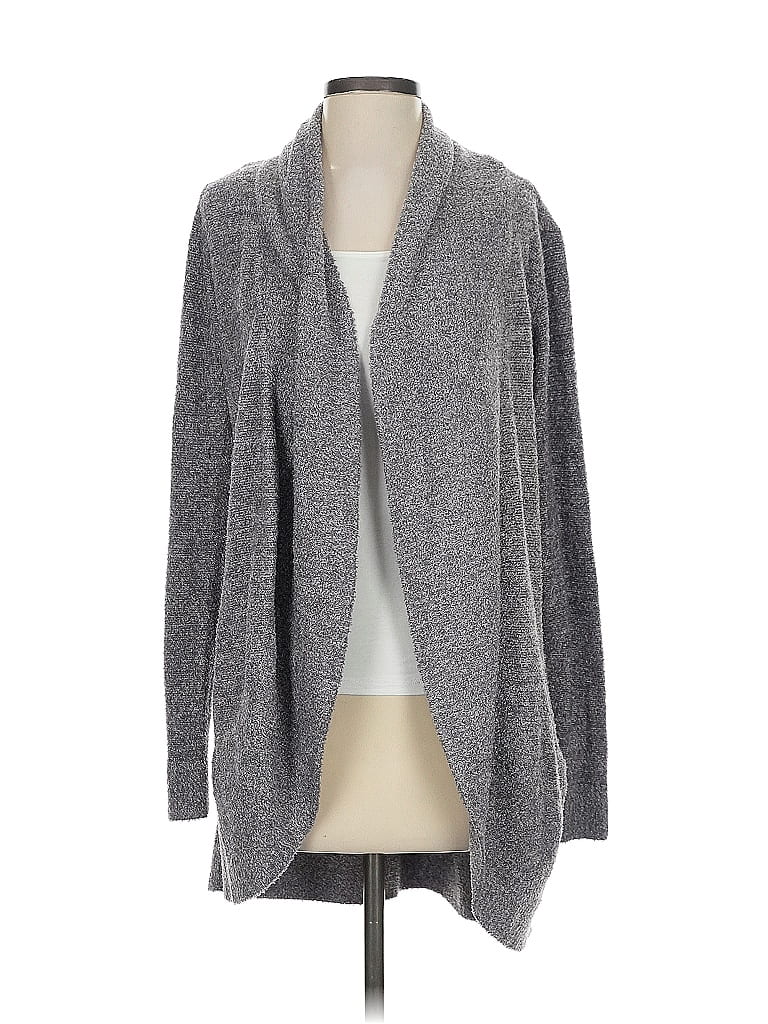 Pre-owned Barefoot Dreams Cardigan Sweater In Gray