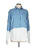 Frank & Eileen Color Block Blue Long Sleeve Button-Down Shirt Size L - photo 1