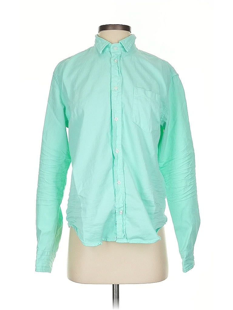 Frank & Eileen Solid Green Long Sleeve Button-Down Shirt Size XXS - photo 1