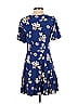Ann Taylor LOFT Outlet Floral Blue Casual Dress Size 4 - photo 2