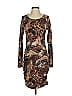 Karina Grimaldi Animal Print Brown Cocktail Dress Size S - photo 1