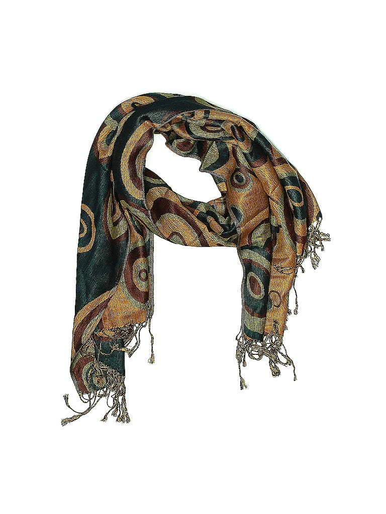 Pashmina Paisley Green Tan Scarf One size - photo 1