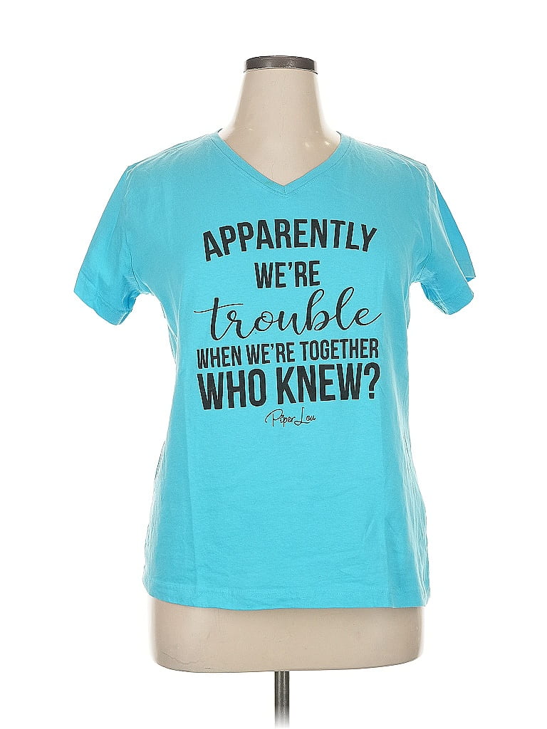 Live and Tell 100% Cotton Teal Short Sleeve T-Shirt Size XL - photo 1