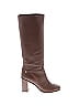 Chanel 100% Leather Brown Tall CC Boots Size EU 39 1/2 - photo 1