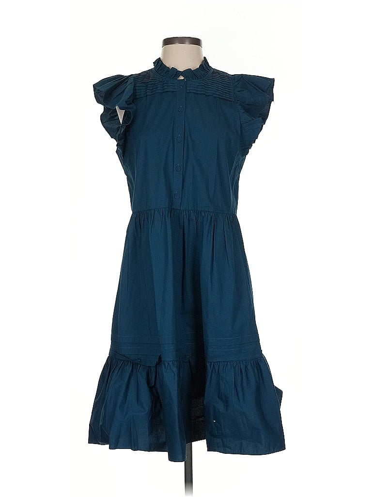 Sea New York Solid Blue Casual Dress Size S - photo 1