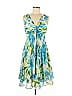 Donna Ricco 100% Polyester Tropical Blue Cocktail Dress Size 6 - photo 1