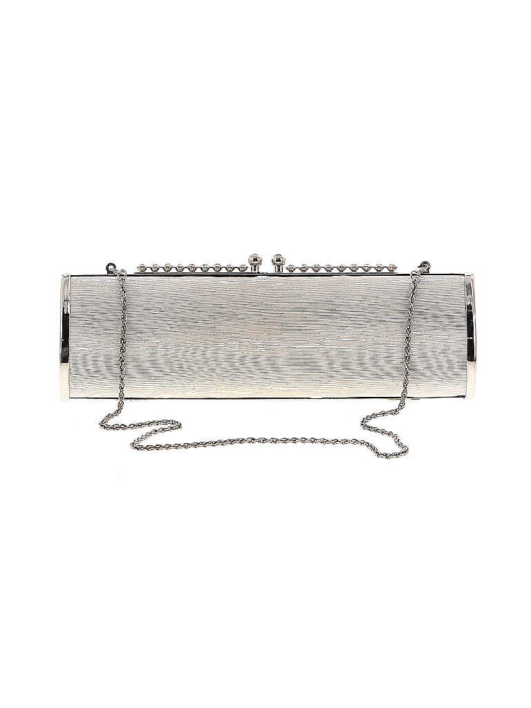 Expression Metallic Silver White Clutch One size - photo 1