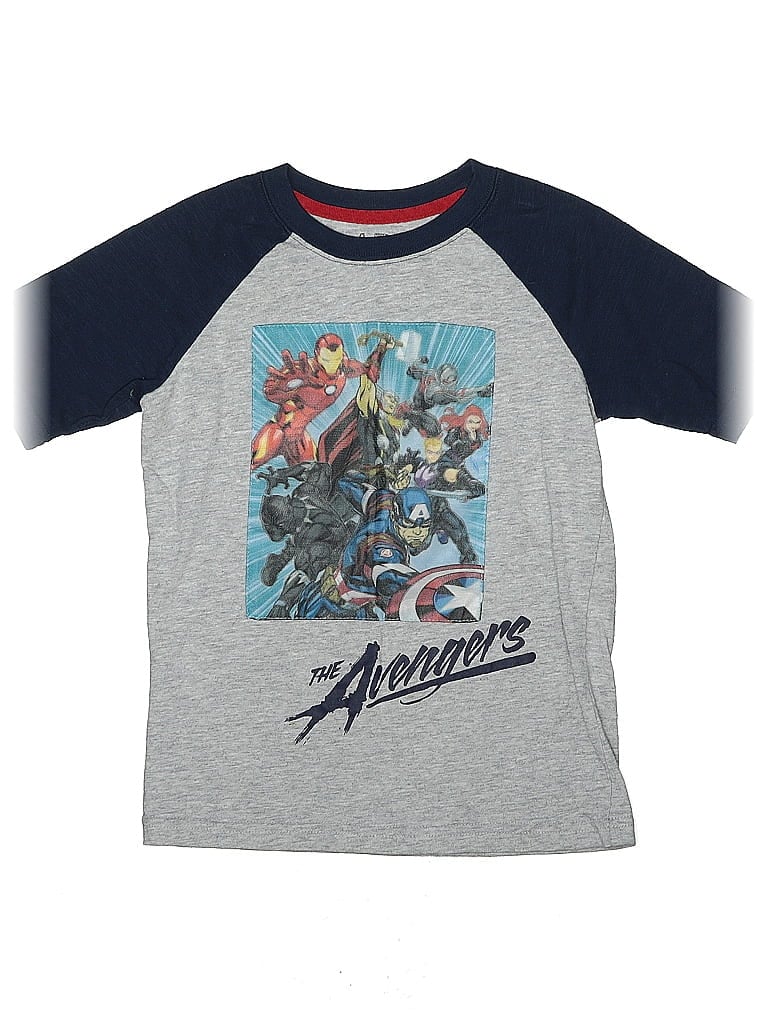Marvel Silver 3/4 Sleeve T-Shirt Size 6 (big kids) - photo 1