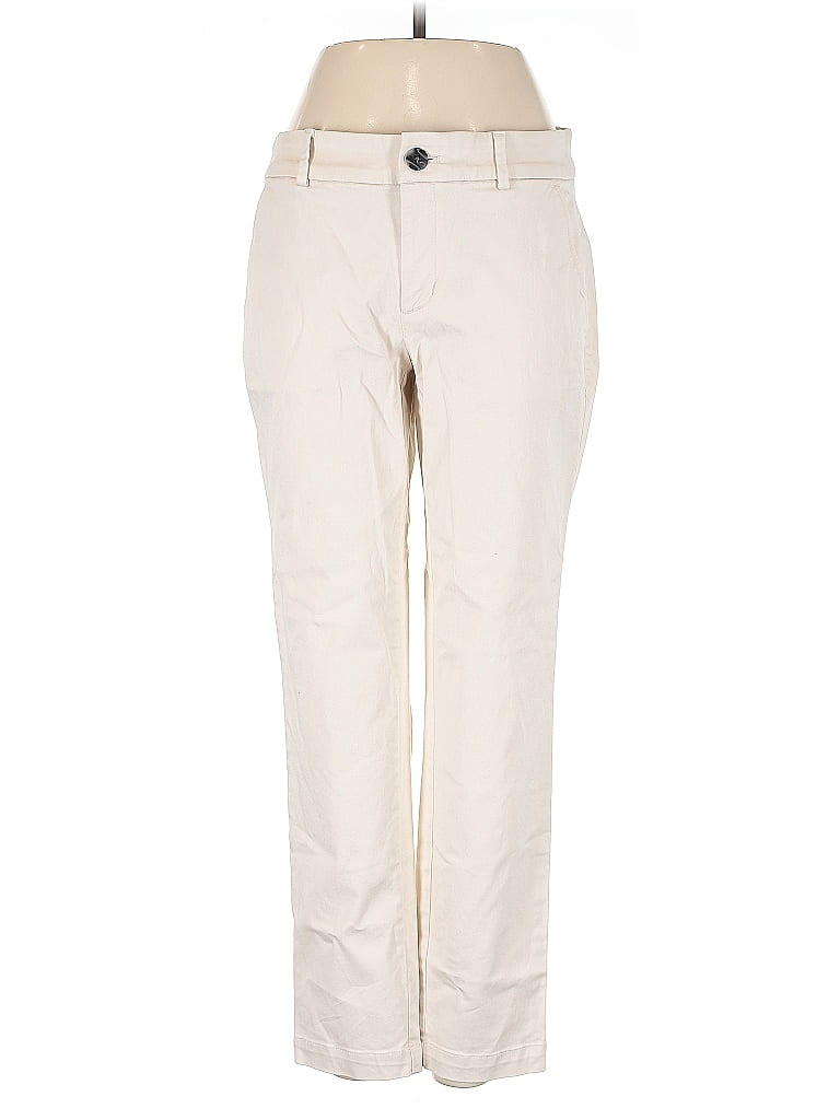 Ann Taylor LOFT Solid Ivory Casual Pants Size 6 - photo 1