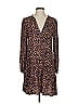 Ann Taylor LOFT 100% Viscose Animal Print Brown Casual Dress Size S - photo 1