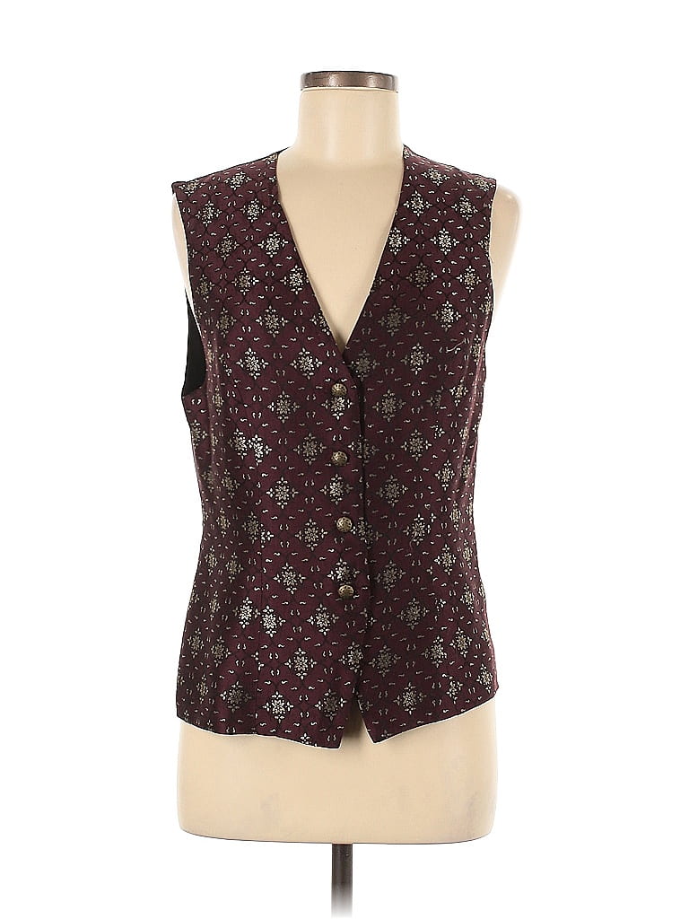 Burgundy Lined Active Vest