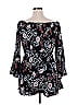 Xhilaration 100% Rayon Paisley Black Romper Size XXL - photo 2