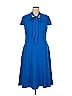 Eva Mendes by New York & Company Blue Casual Dress Size 16 - photo 1