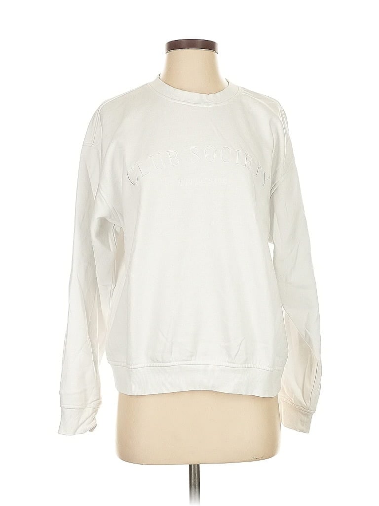 Pre-owned Divided By H&m Sweatshirt In White