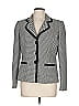 Kasper 100% Polyester Houndstooth Gray Blazer Size 10 - photo 1