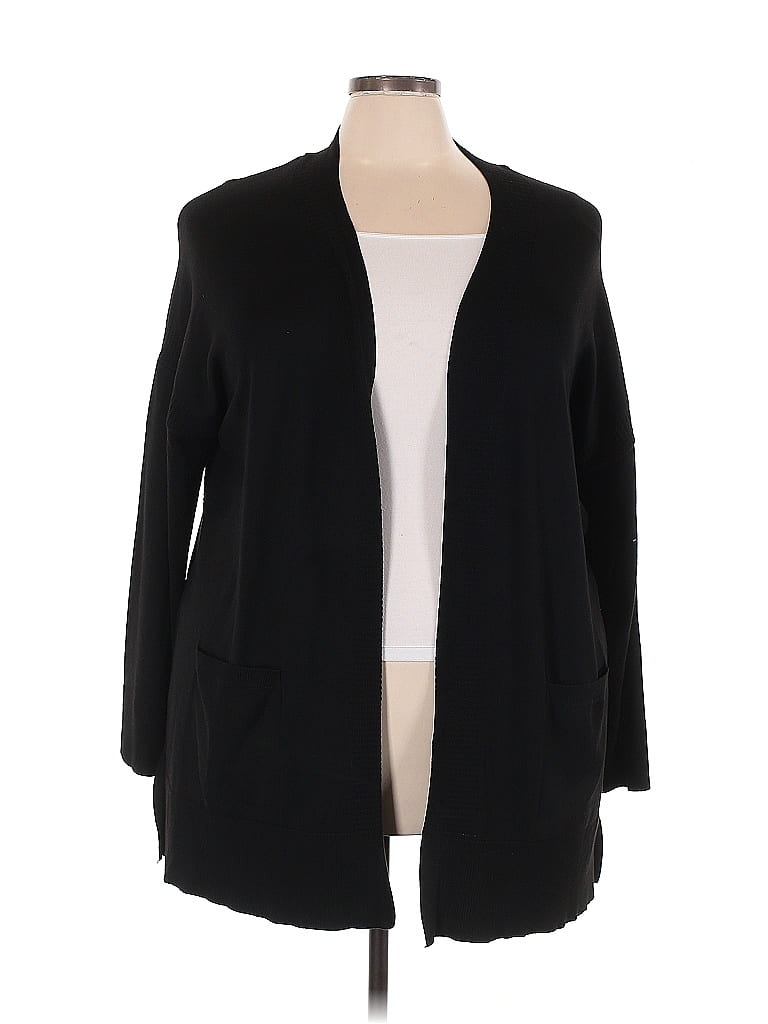 Terra & Sky Black Cardigan Size 3X - photo 1