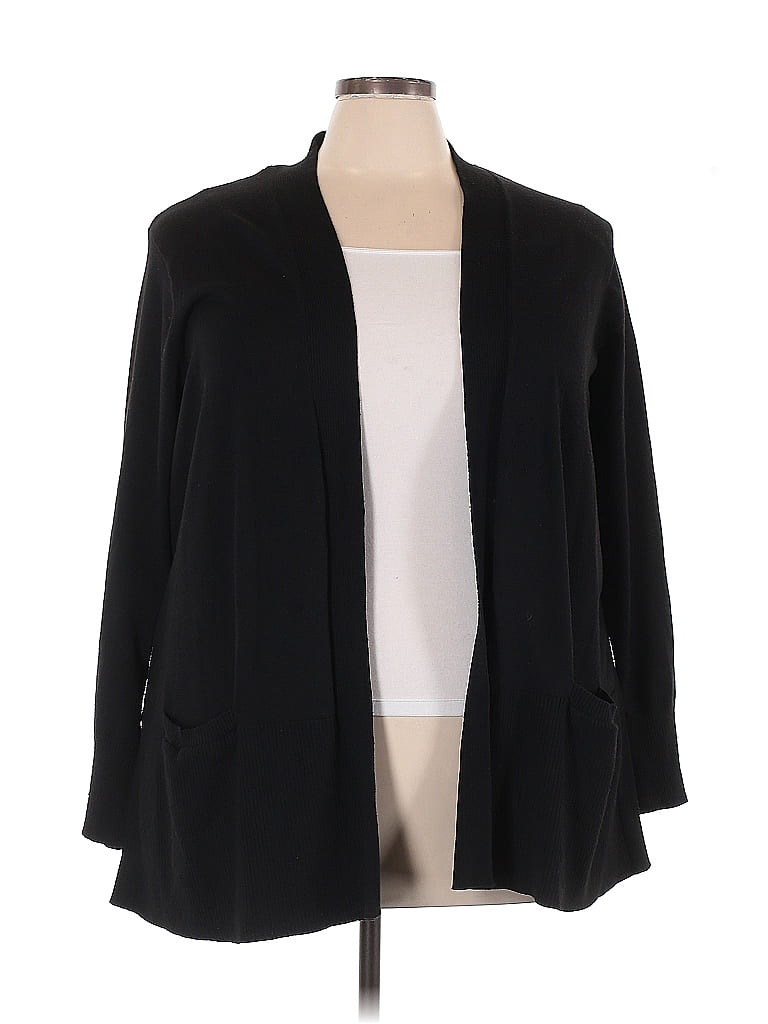 Terra & Sky Black Cardigan Size 3X - photo 1