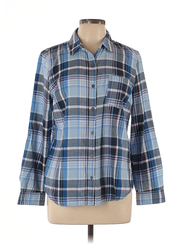 Chemisier Femme Laura Scott Taille 10 - Manches Courtes, Motif Géométrique, Très Bon état Occasion