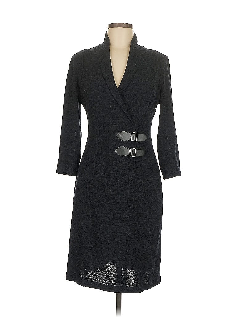 Connected Apparel Chevron-herringbone Black Cocktail Dress Size 6 - photo 1