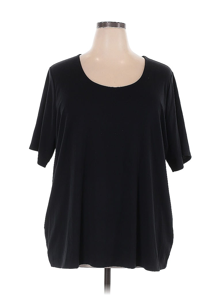 Belle By Kim Gravel Black 3/4 Sleeve T-Shirt Size 2X - photo 1