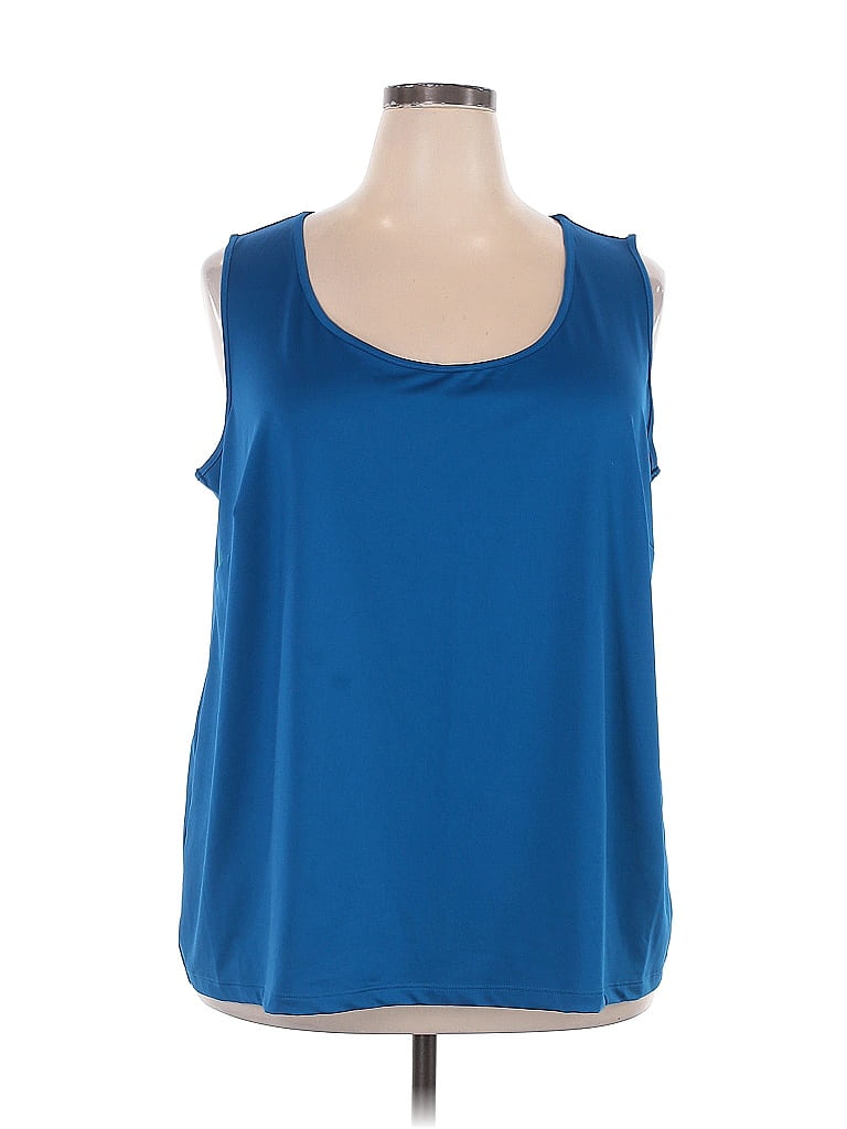 Catherines Blue Sleeveless T-Shirt Size 2X - photo 1