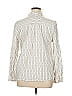 Ann Taylor LOFT Tweed Ivory Long Sleeve Button-Down Shirt Size XL - photo 2