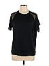 Zara W&B Collection Black Short Sleeve Top Size L - photo 1