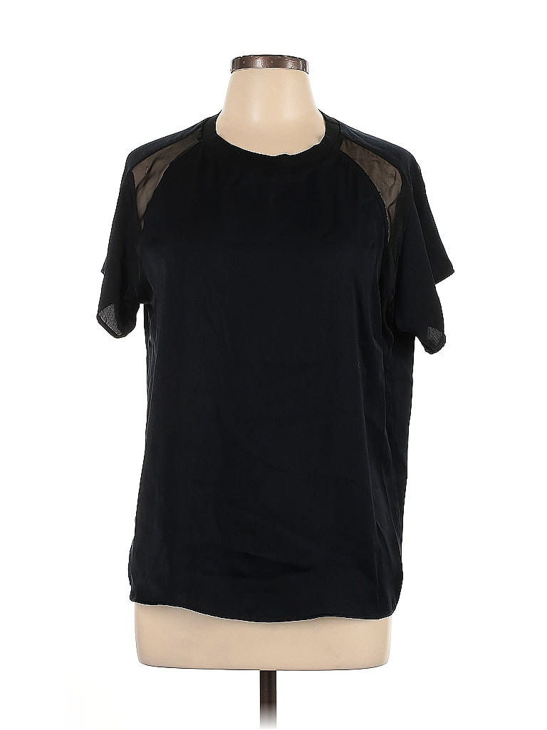 Zara W&B Collection Black Short Sleeve Top Size L - photo 1