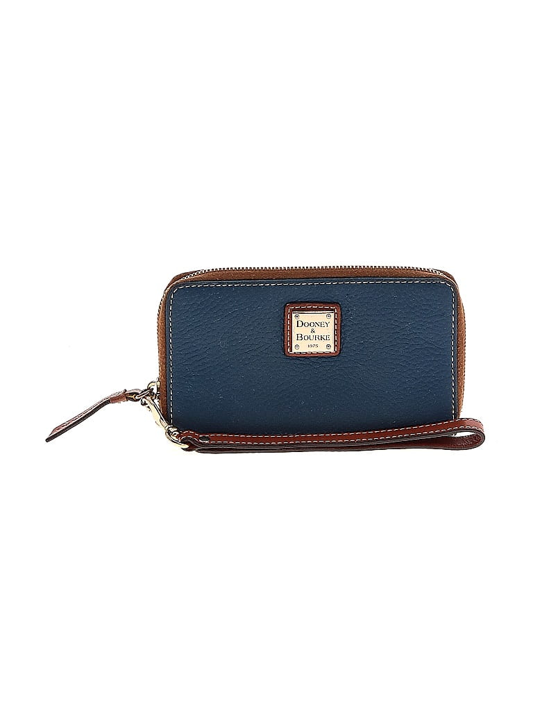 Dooney & Bourke 100% Leather Blue Leather Wristlet One size - photo 1