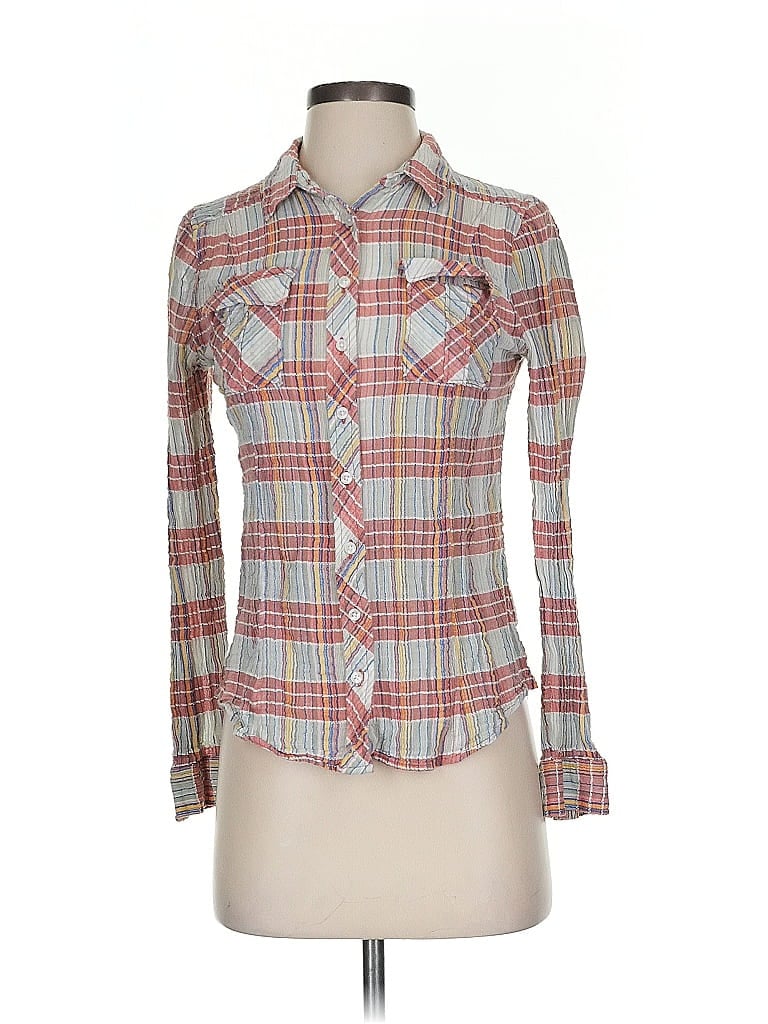 Pre-owned We The Free Long Sleeve Button Down Shirt In Red