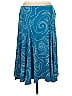 Susan Graver Paisley Blue Casual Skirt Size L - photo 2