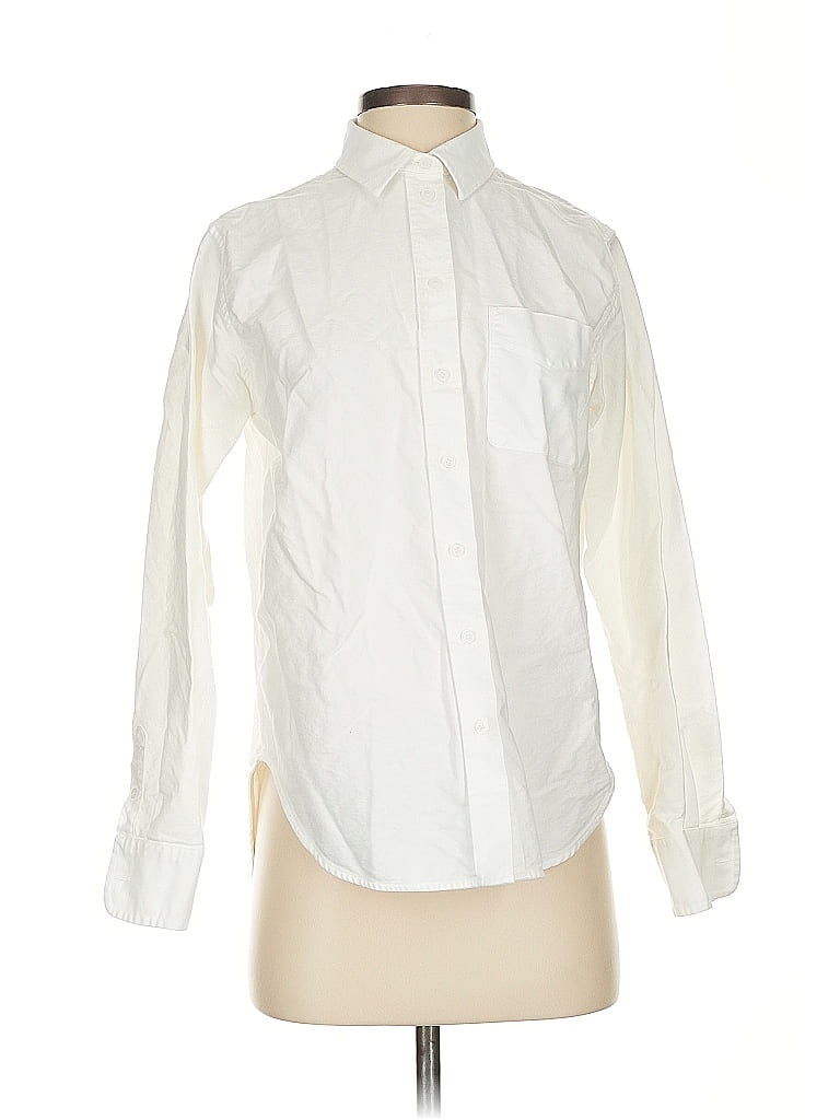 EVERLANE Pre-owned Long Sleeve Button Down Shirt In White
